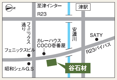 谷石材　株式会社　津支店　地図